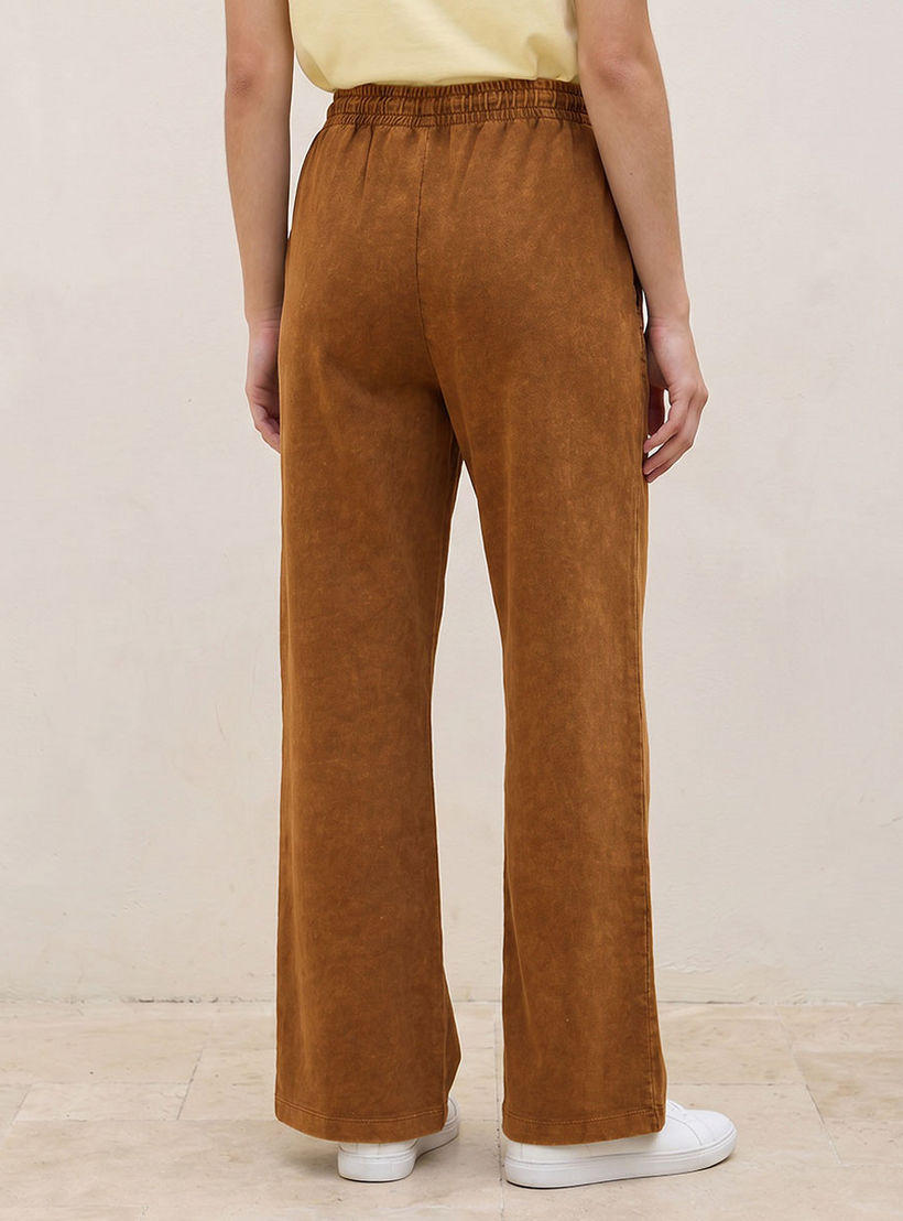 بنطلون رياضي بقصة عادية ورباط إغلاق-women-clothing-bottoms-joggers-image-4