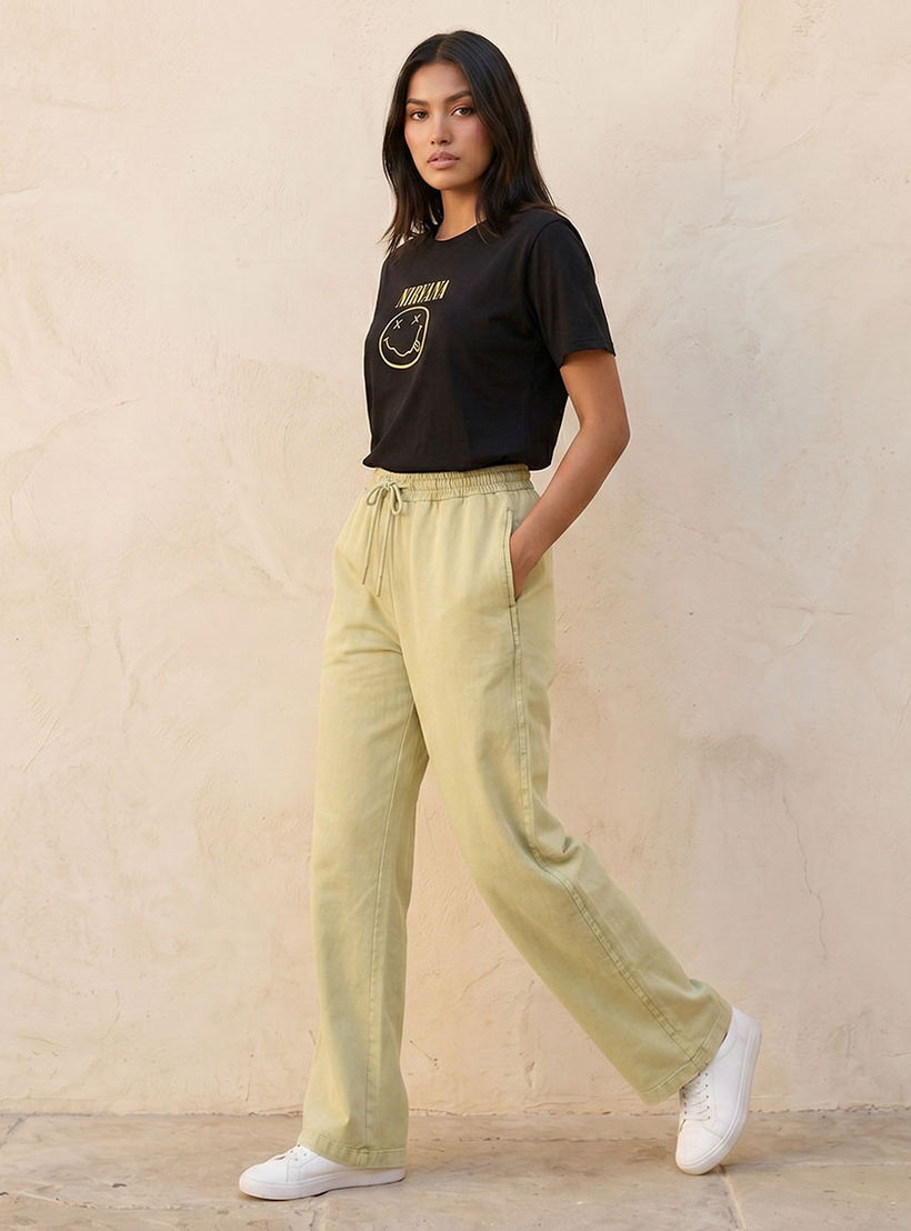 بنطلون رياضي بقصة عادية ورباط إغلاق-women-clothing-bottoms-joggers-image-3