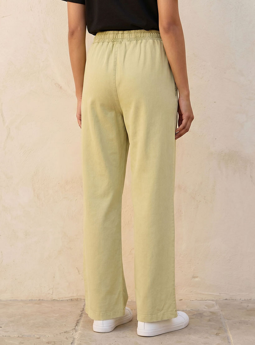 بنطلون رياضي بقصة عادية ورباط إغلاق-women-clothing-bottoms-joggers-image-4