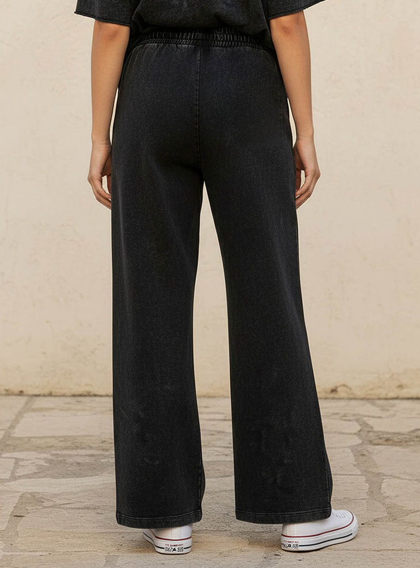 بنطلون رياضي بقصة عادية ورباط إغلاق-women-clothing-bottoms-joggers-image-4