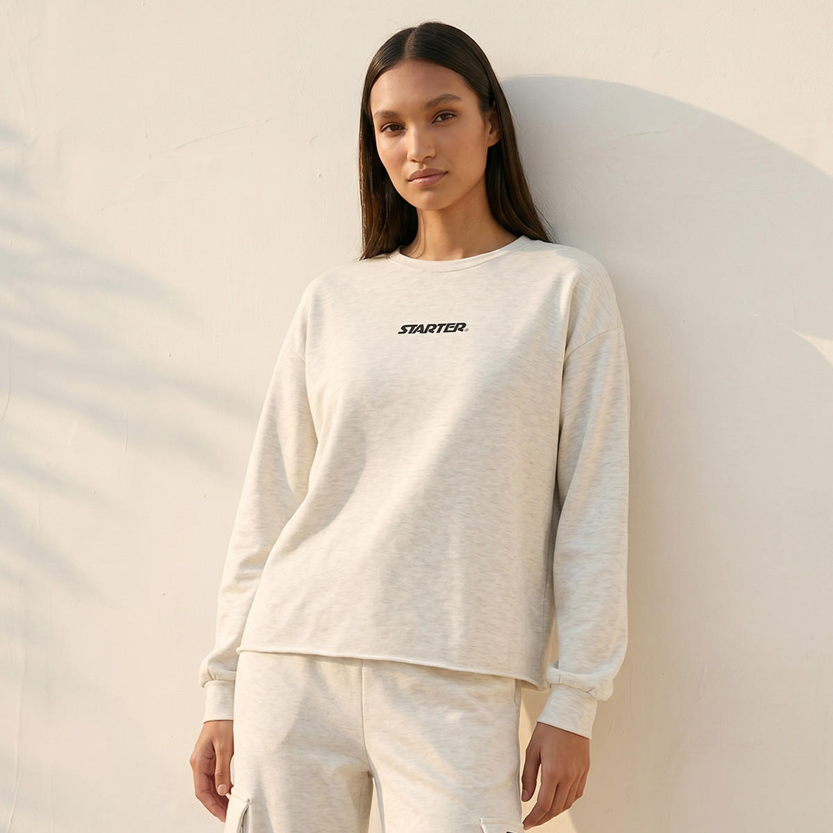 سويت شيرت بقصة عادية وطبعات شعار من سبلاش يوث-women-clothing-hoodiesandsweatshirts-sweatshirts-image-1