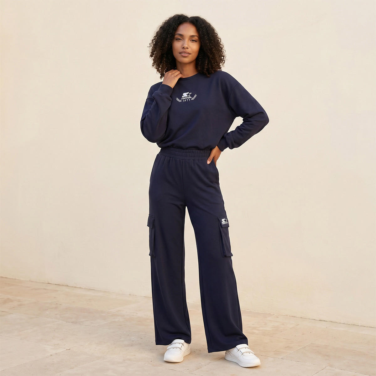 Splash Youth Elasticated Waist Cargo Joggers-women-clothing-bottoms-joggers-image-3