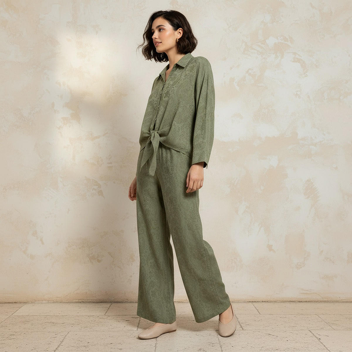 Splash Youth Shirt with Jacquard Texture-women-clothing-shirtsandblouses-shirts-image-5