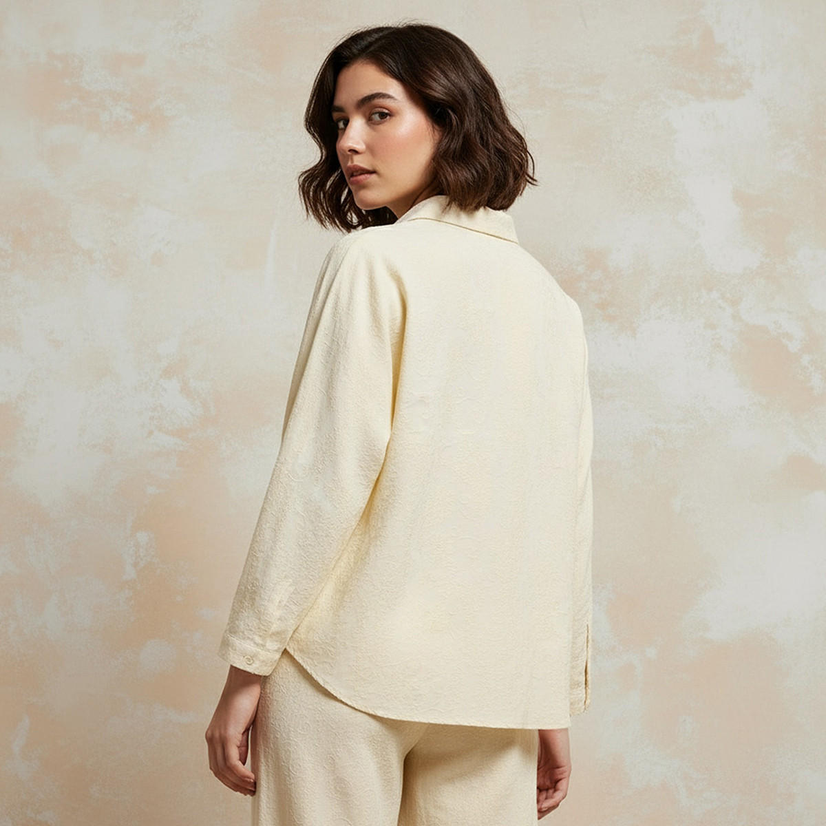 Splash Youth Shirt with Jacquard Texture-women-clothing-shirtsandblouses-shirts-image-4