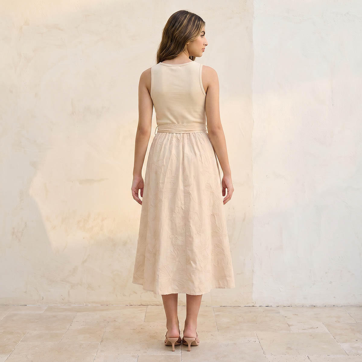 Splash Youth A-line Style Dress Floral Embroidery-women-clothing-dresses-image-4