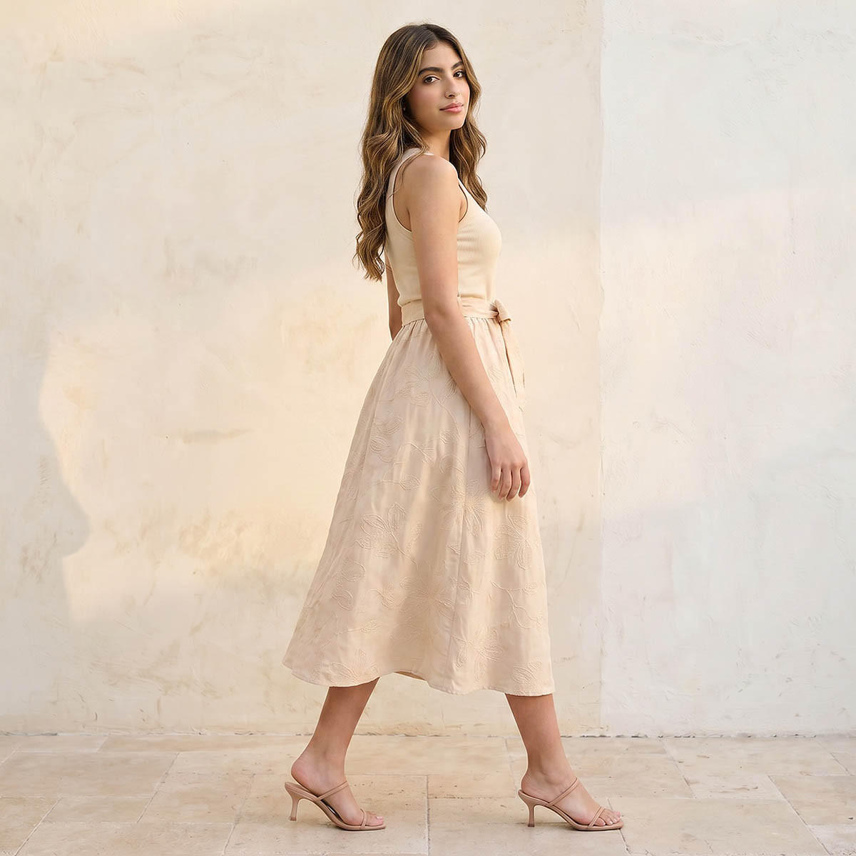 Splash Youth A-line Style Dress Floral Embroidery-women-clothing-dresses-image-5