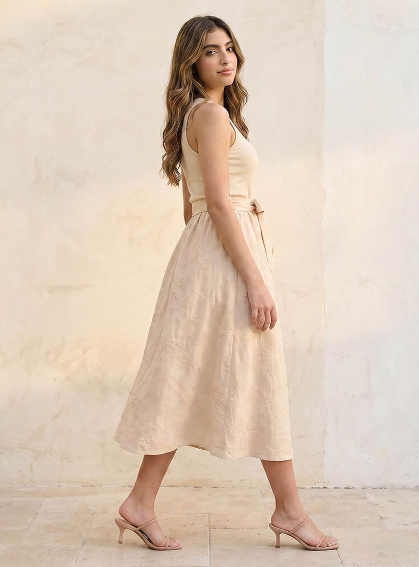 Splash Youth A-line Style Dress Floral Embroidery-women-clothing-dresses-image-5