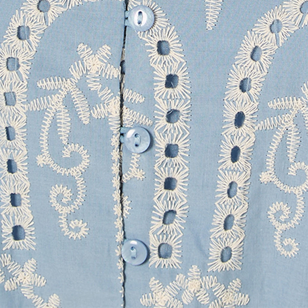 Splash Youth Embroidered Tiered Cotton Dress with Scalloped Hemline-women-clothing-dresses-image-2