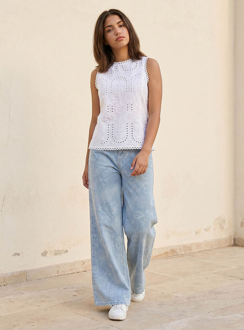 Cotton Top with Schiffli Embroidery-women-clothing-shirtsandblouses-blouses-image-3