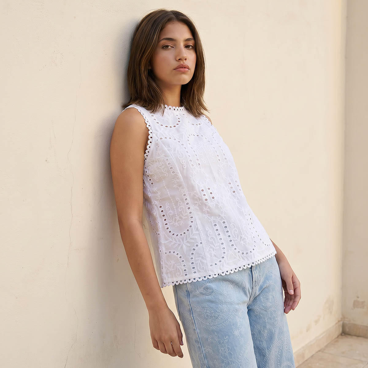 Cotton Top with Schiffli Embroidery-women-clothing-shirtsandblouses-blouses-image-5
