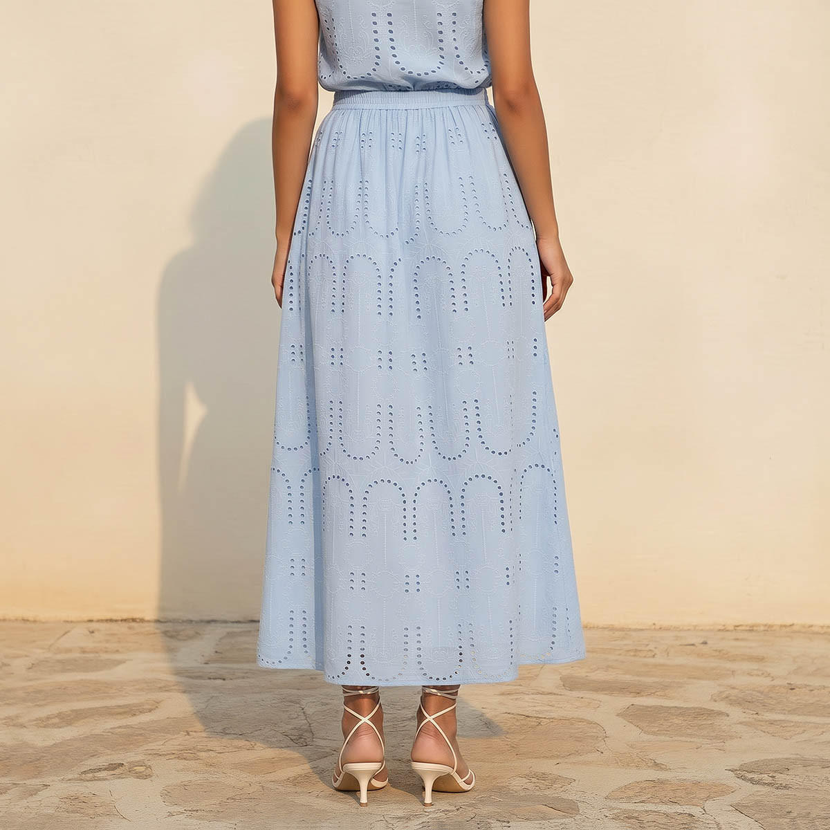Maxi Cotton A-Line Skirt with Schiffli Detail-women-clothing-bottoms-skirts-image-4