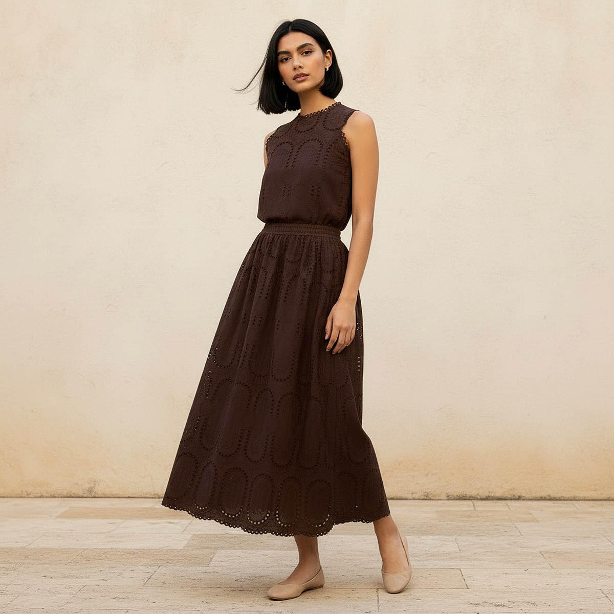 Maxi Cotton A-Line Skirt with Schiffli Detail-women-clothing-bottoms-skirts-image-3