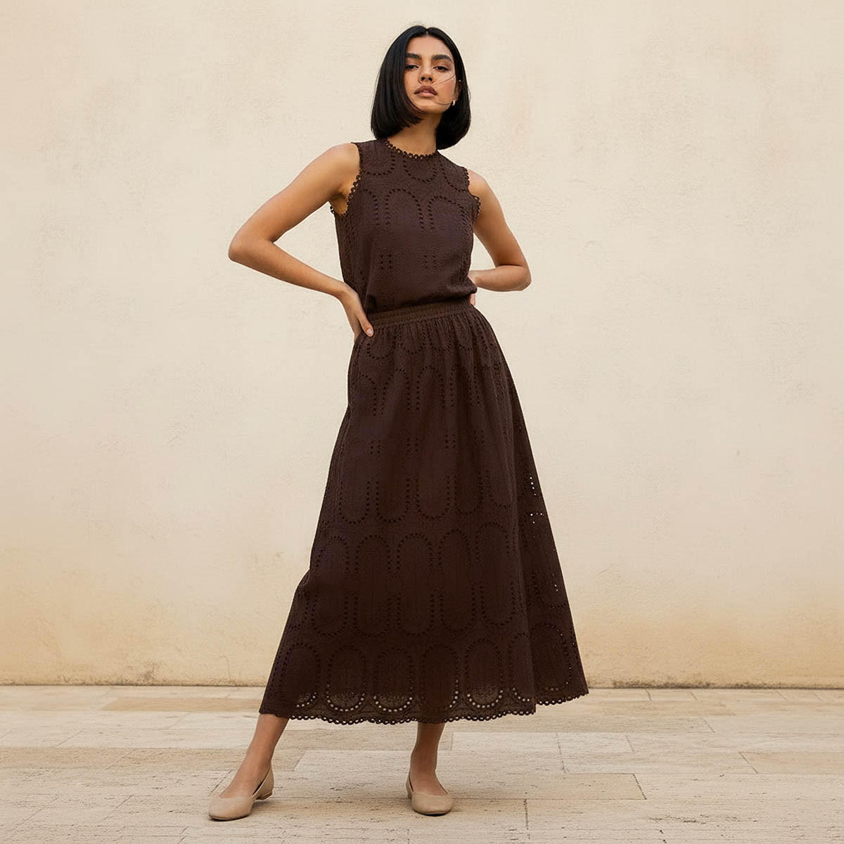 Maxi Cotton A-Line Skirt with Schiffli Detail-women-clothing-bottoms-skirts-image-5