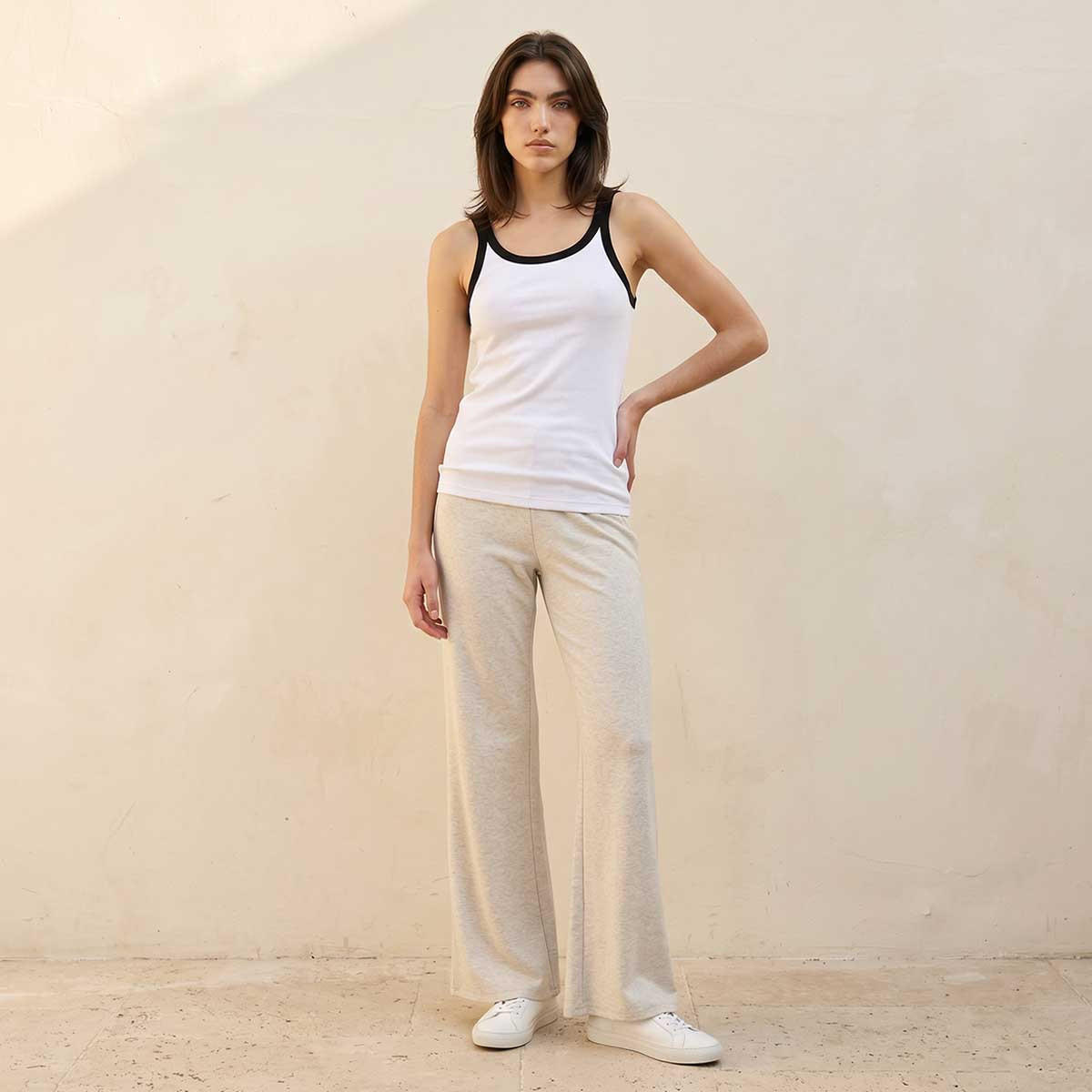 بلوزة تانك مضلعة بقصّة سليم من سبلاش يوث-women-clothing-tshirts-image-3