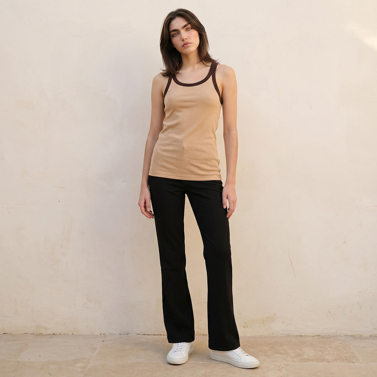 بلوزة تانك مضلعة بقصّة سليم من سبلاش يوث-women-clothing-tshirts-image-7