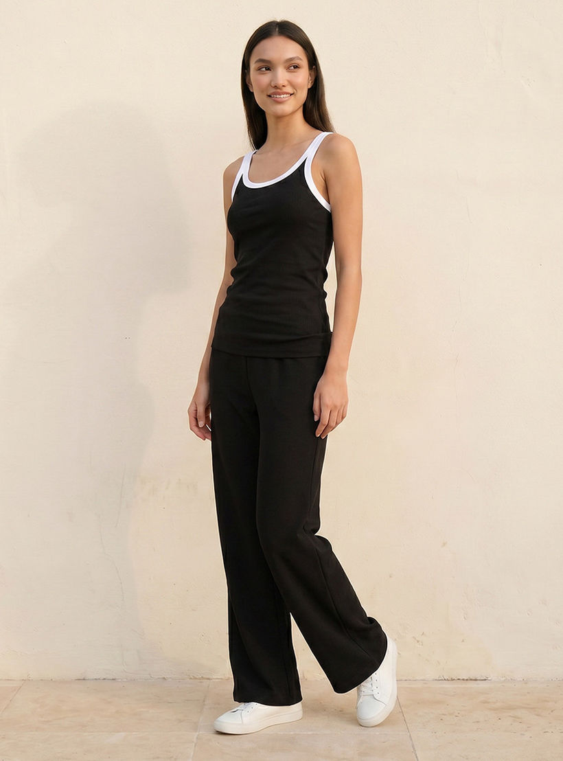 بلوزة تانك مضلعة بقصّة سليم من سبلاش يوث-women-clothing-tshirts-image-3