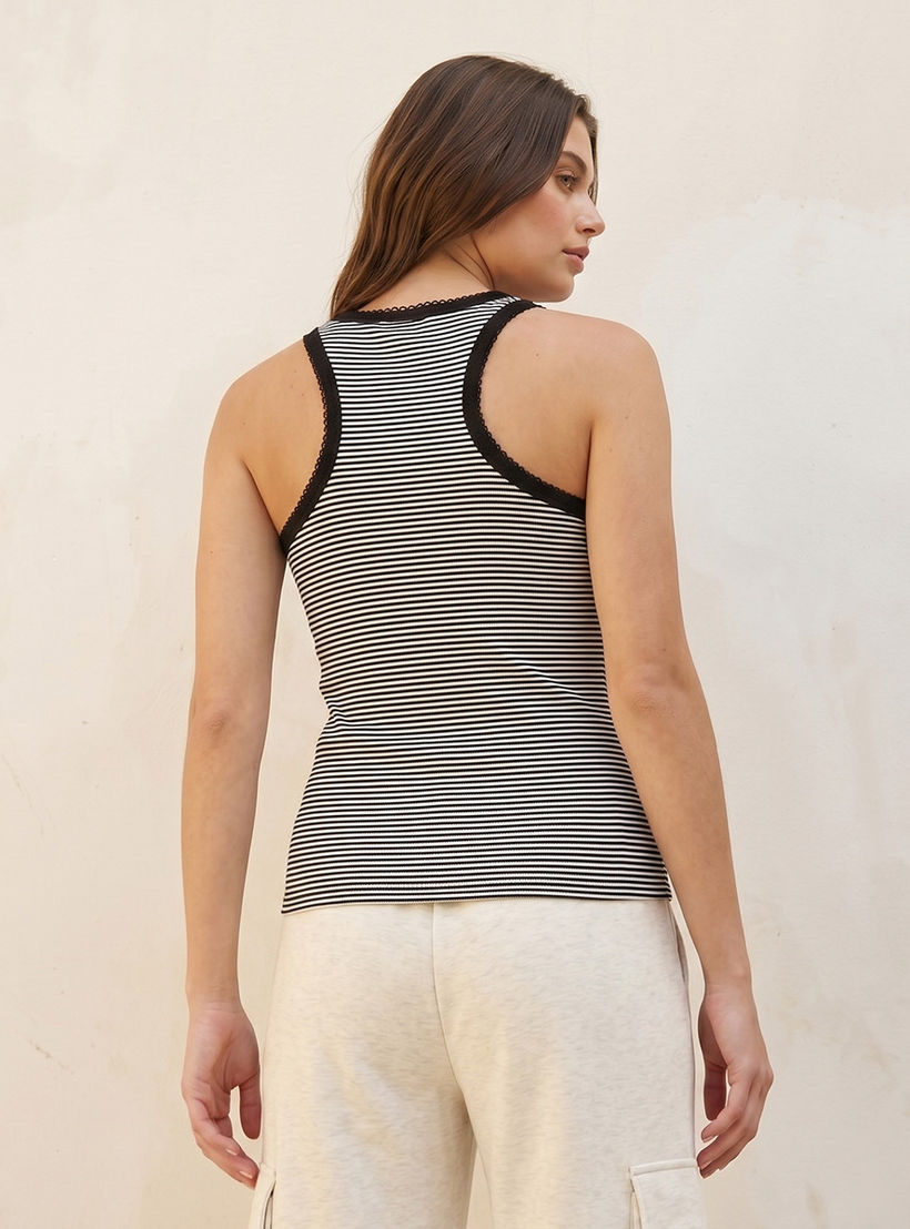 بلوزة تانك مقلمة من سبلاش يوث-women-clothing-tshirts-image-4