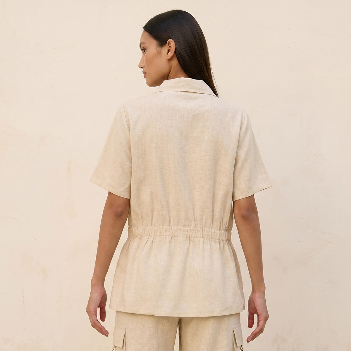 قميص شبابي عصري بخصر مطاطي مريح من سبلاش يوث-women-clothing-shirtsandblouses-shirts-image-4