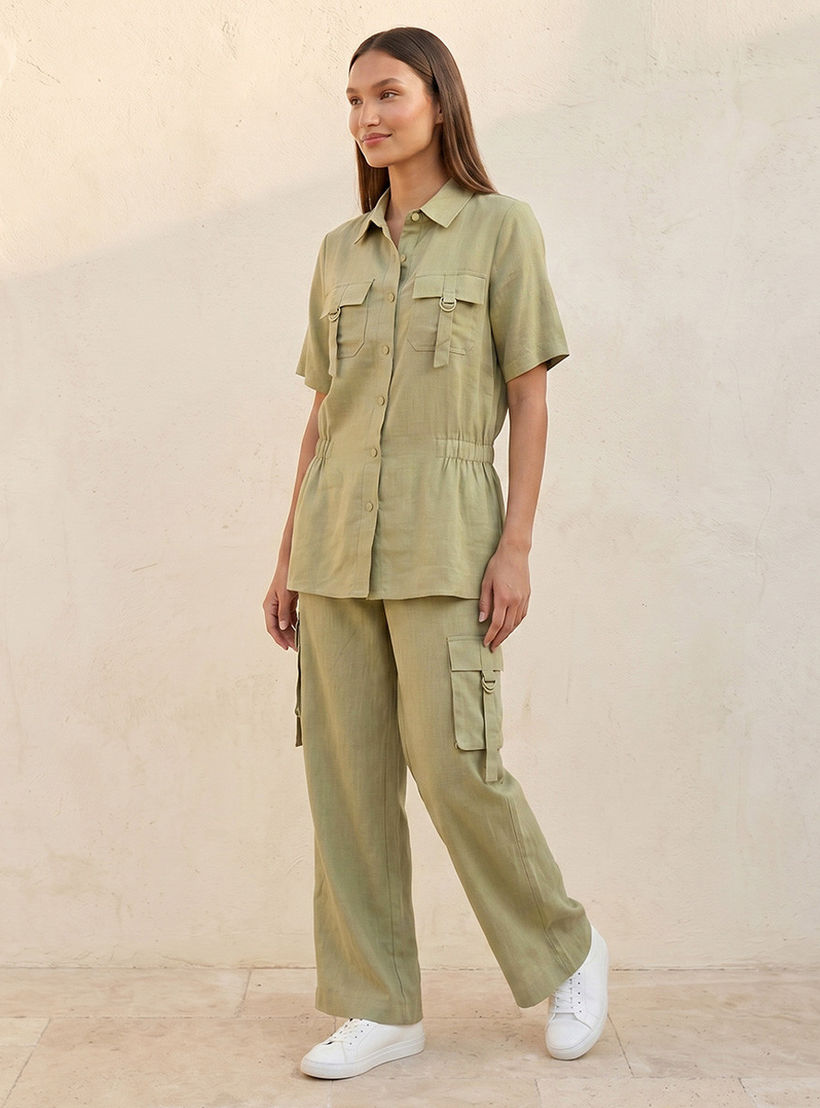 قميص شبابي عصري بخصر مطاطي مريح من سبلاش يوث-women-clothing-shirtsandblouses-shirts-image-3