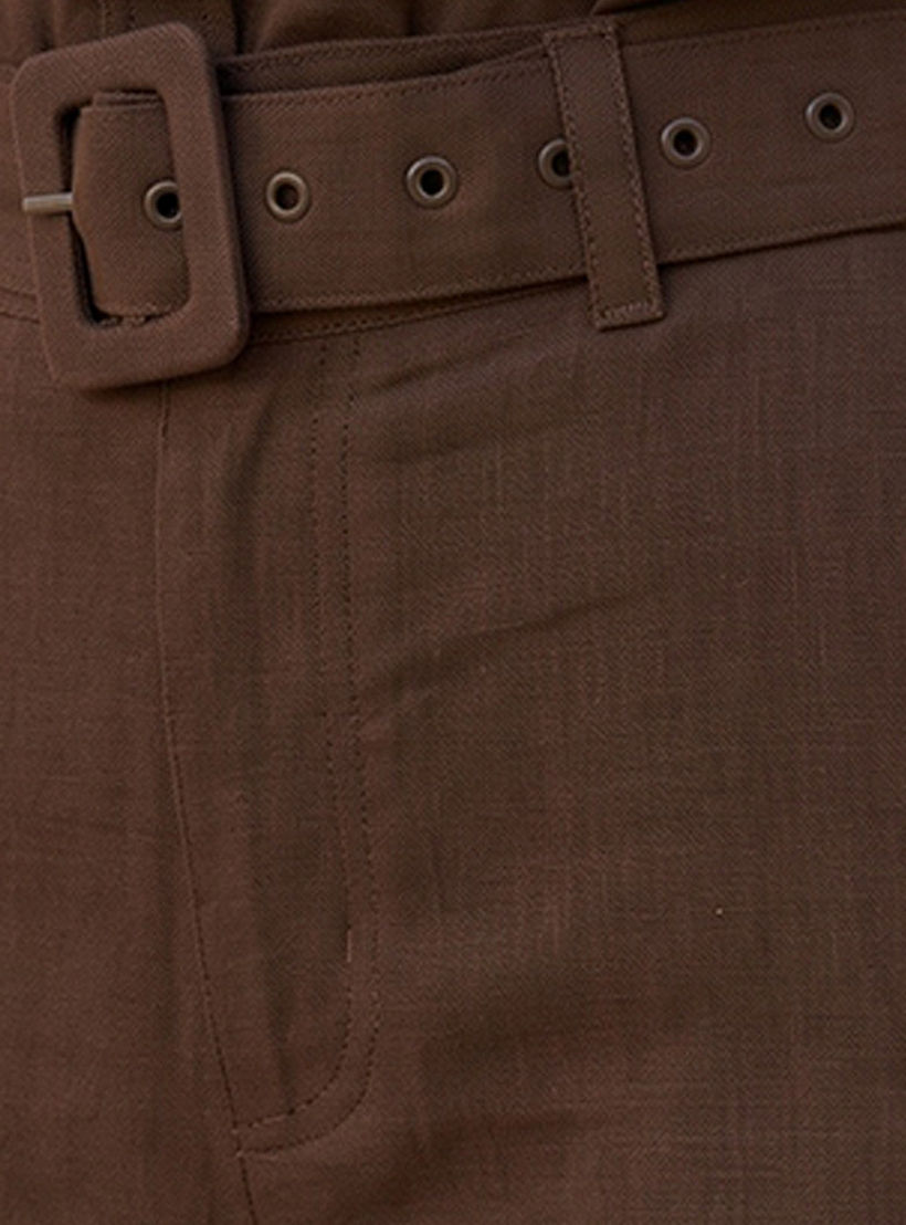 بنطلون كارجو واسع الساقين بجيوب من مزيج الكتان من سبلاش يوث-women-clothing-trousers-image-2