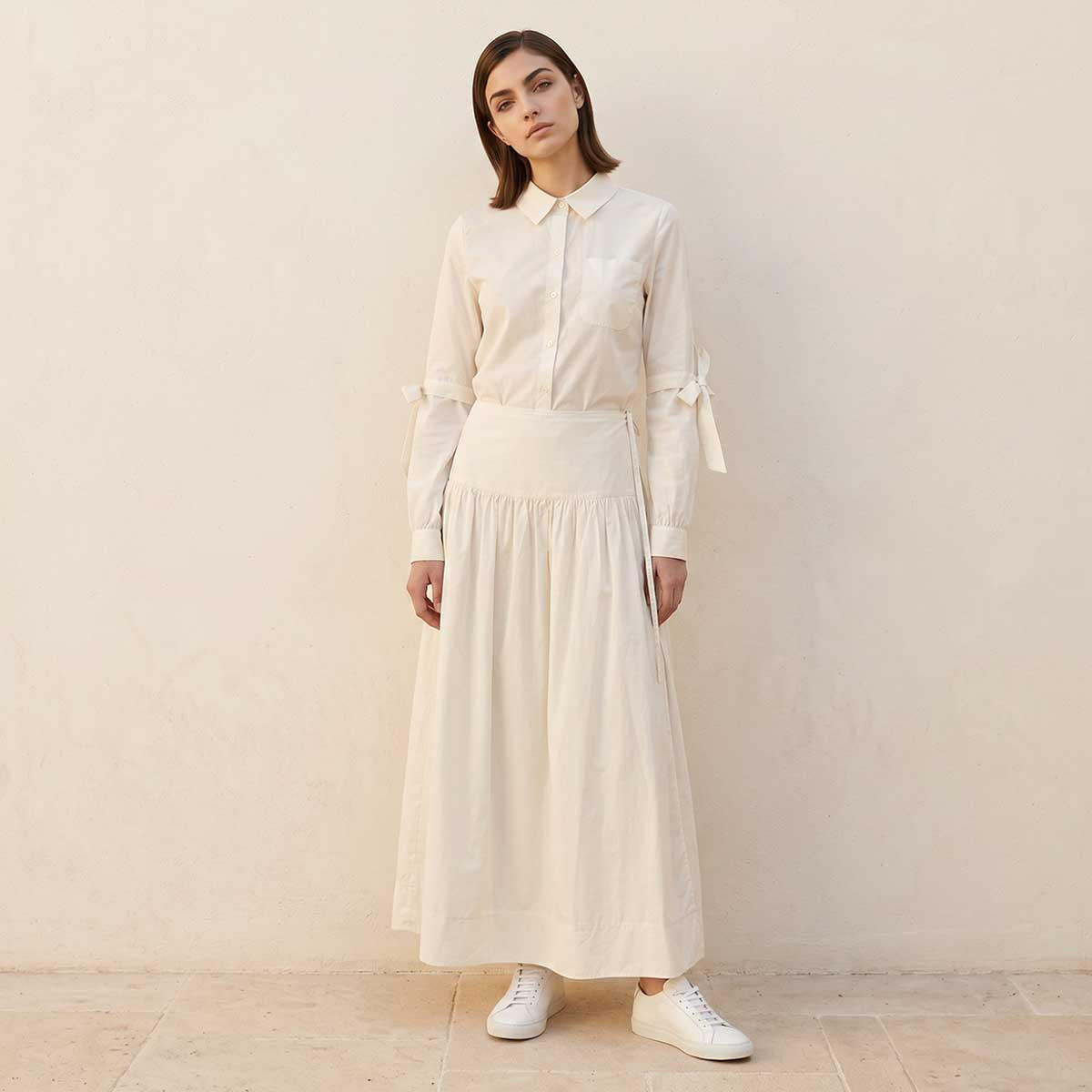 تنورة قطن ماكسي بلفّة جانبية أنيقة من سبلاش يوث-women-clothing-skirts-image-3