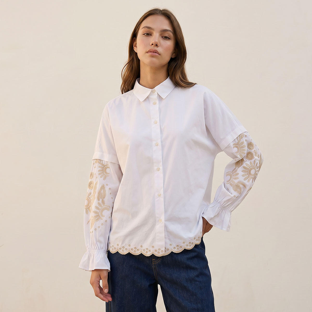 قميص قطن مطرز من سبلاش يوث-women-clothing-shirtsandblouses-shirts-image-1