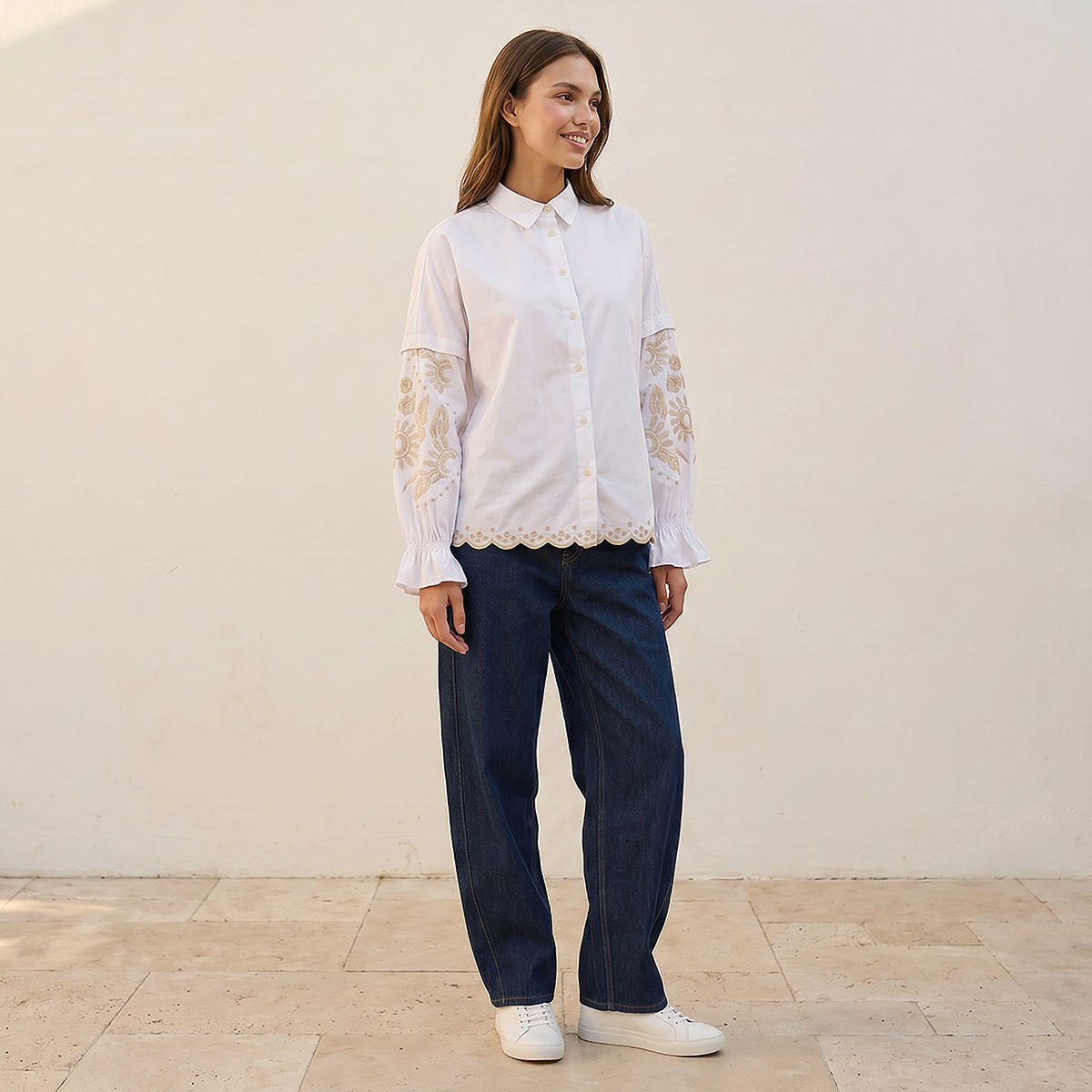 قميص قطن مطرز من سبلاش يوث-women-clothing-shirtsandblouses-shirts-image-3