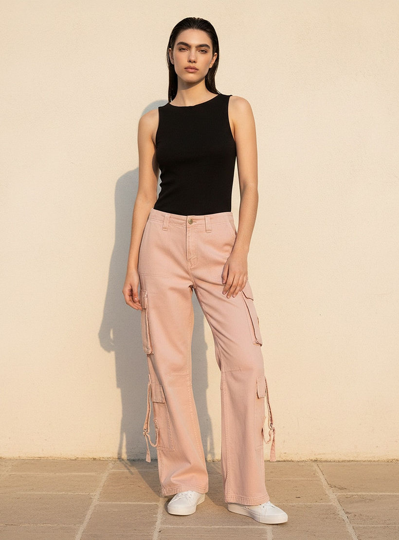 بلوزة مضلعة بقصة سليم يوث من سبلاش-women-clothing-tshirts-image-3