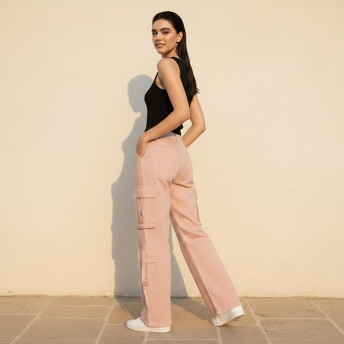 بلوزة مضلعة بقصة سليم يوث من سبلاش-women-clothing-tshirts-image-6