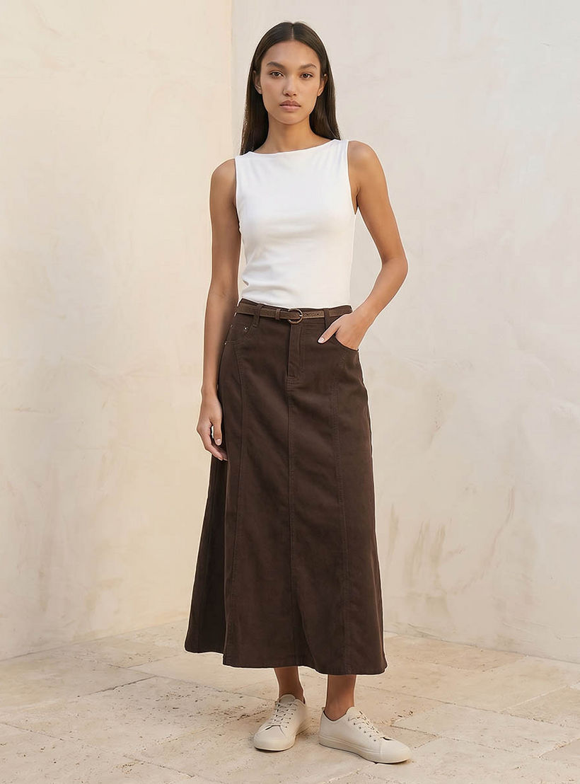 بلوزة مضلعة بقصة سليم يوث من سبلاش-women-clothing-tshirts-image-3