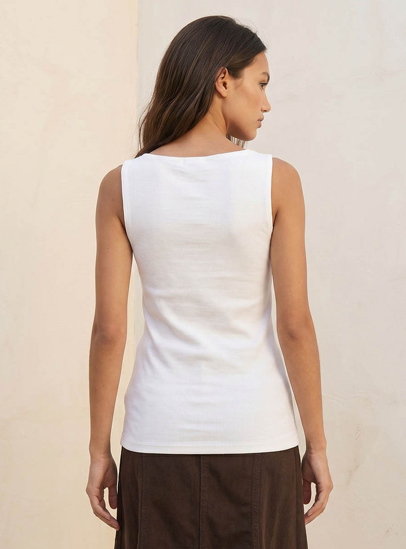 بلوزة مضلعة بقصة سليم يوث من سبلاش-women-clothing-tshirts-image-4
