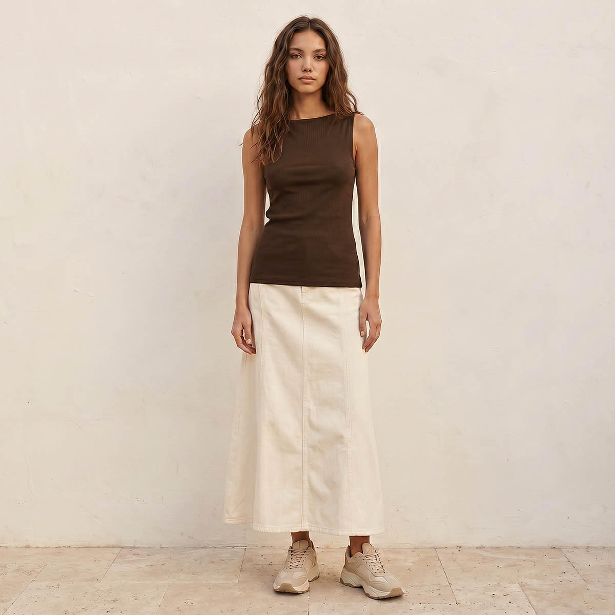 بلوزة مضلعة بقصة سليم يوث من سبلاش-women-clothing-tshirts-image-3
