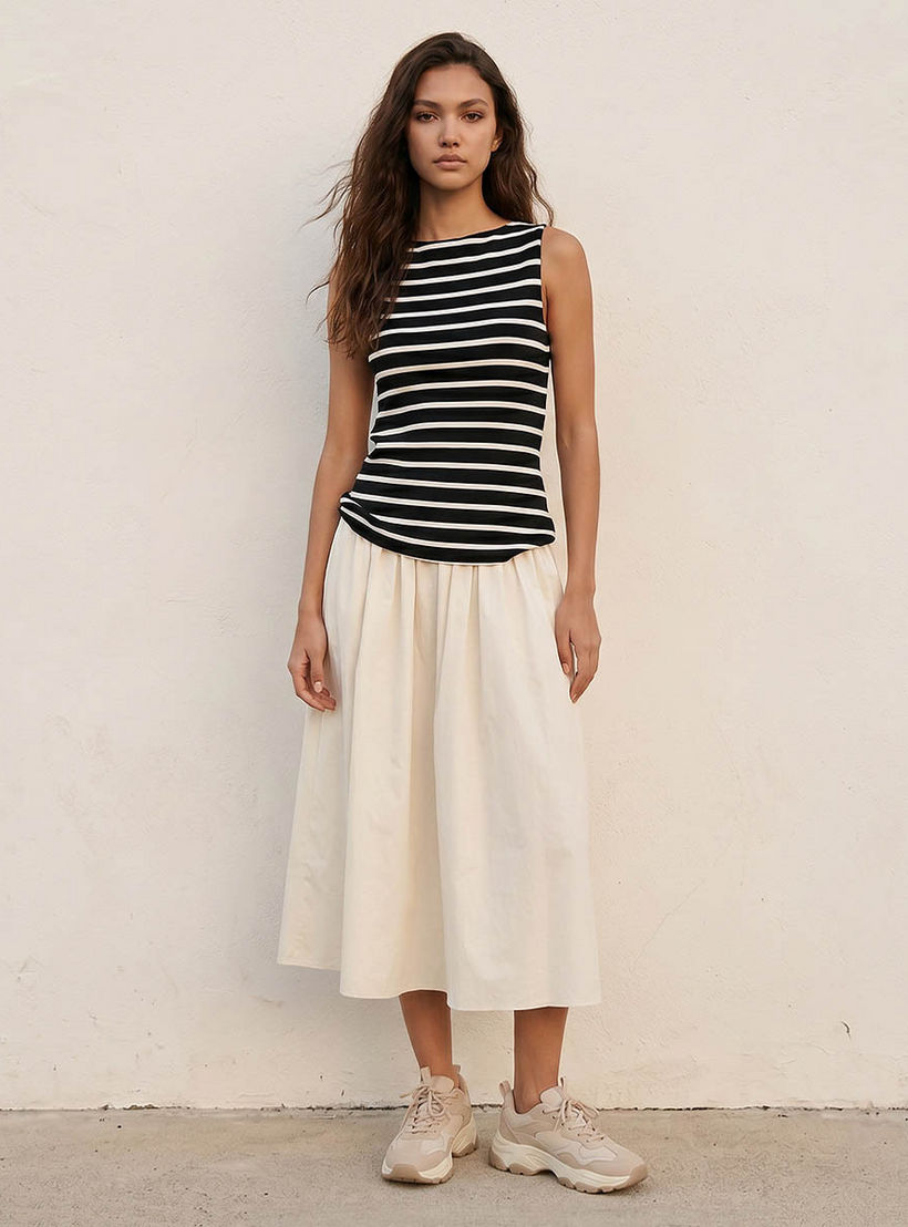 بلوزة مضلعة بقصة ضيقة من سبلاش يوث-women-clothing-tshirts-image-3