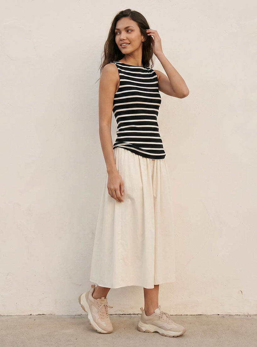 بلوزة مضلعة بقصة ضيقة من سبلاش يوث-women-clothing-tshirts-image-5