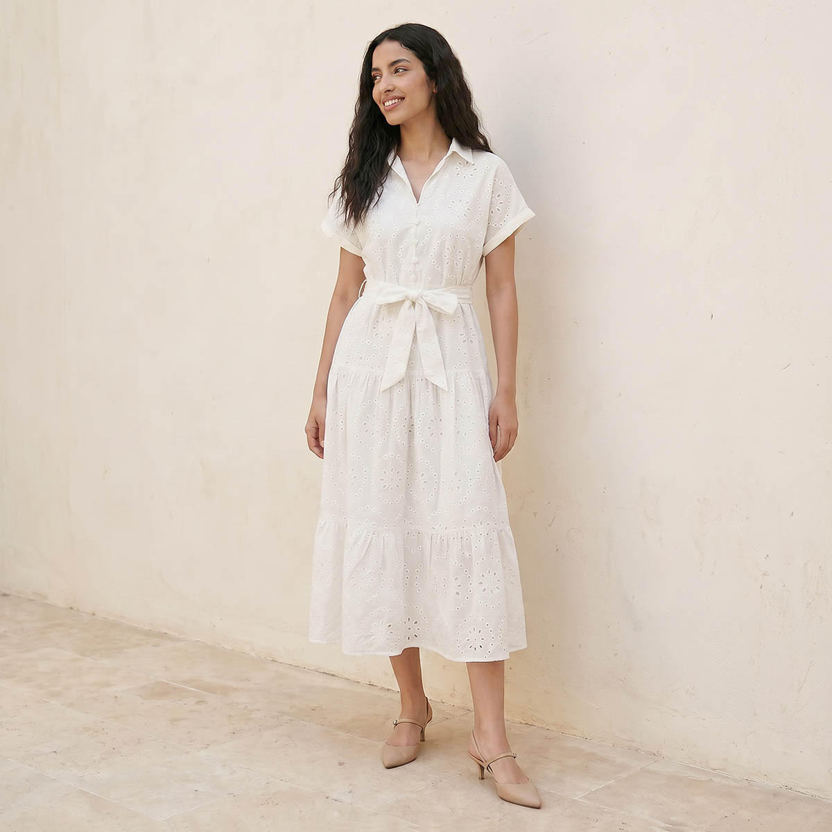 Splash Youth Cotton Schiffli Embroidered Shirt Dress-women-clothing-dresses-image-3