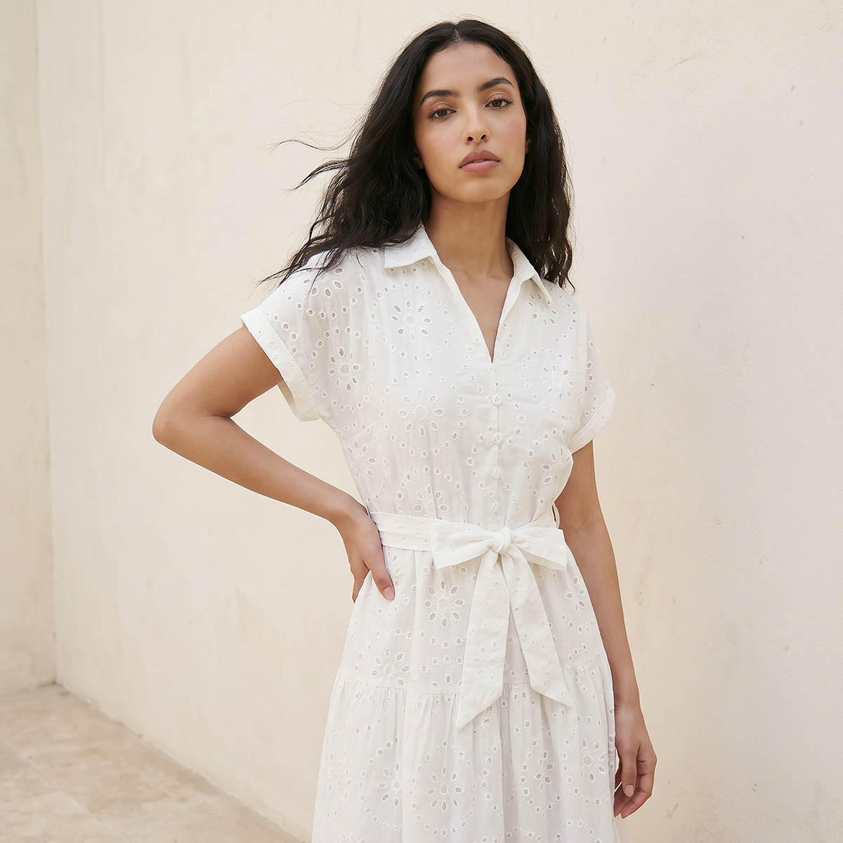 Splash Youth Cotton Schiffli Embroidered Shirt Dress-women-clothing-dresses-image-5