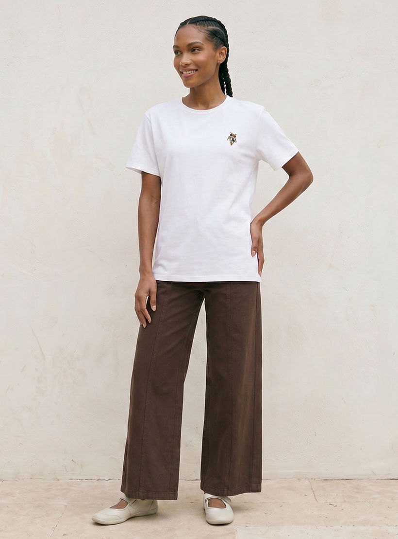 تيشيرت بزينة بروش من سبلاش يوث-women-clothing-tshirts-image-3