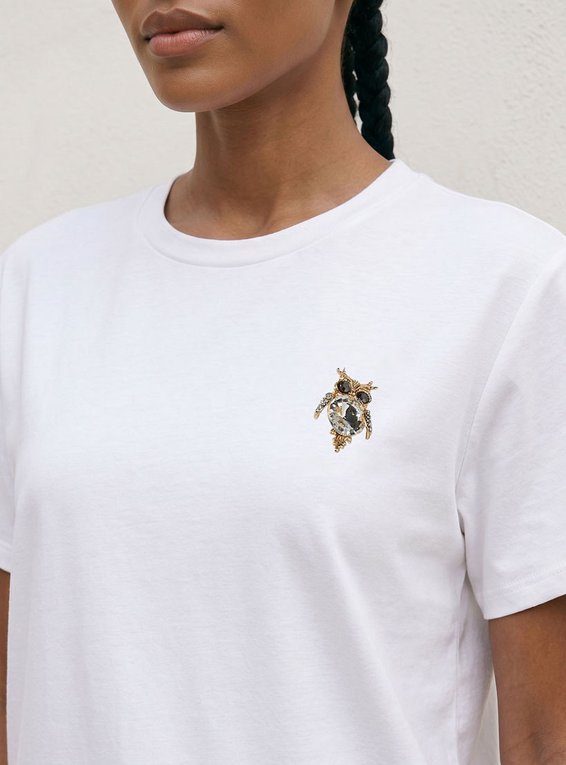تيشيرت بزينة بروش من سبلاش يوث-women-clothing-tshirts-image-5
