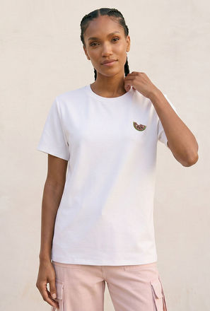 تيشيرت بزينة بروش من سبلاش يوث-women-clothing-tshirts-image-1