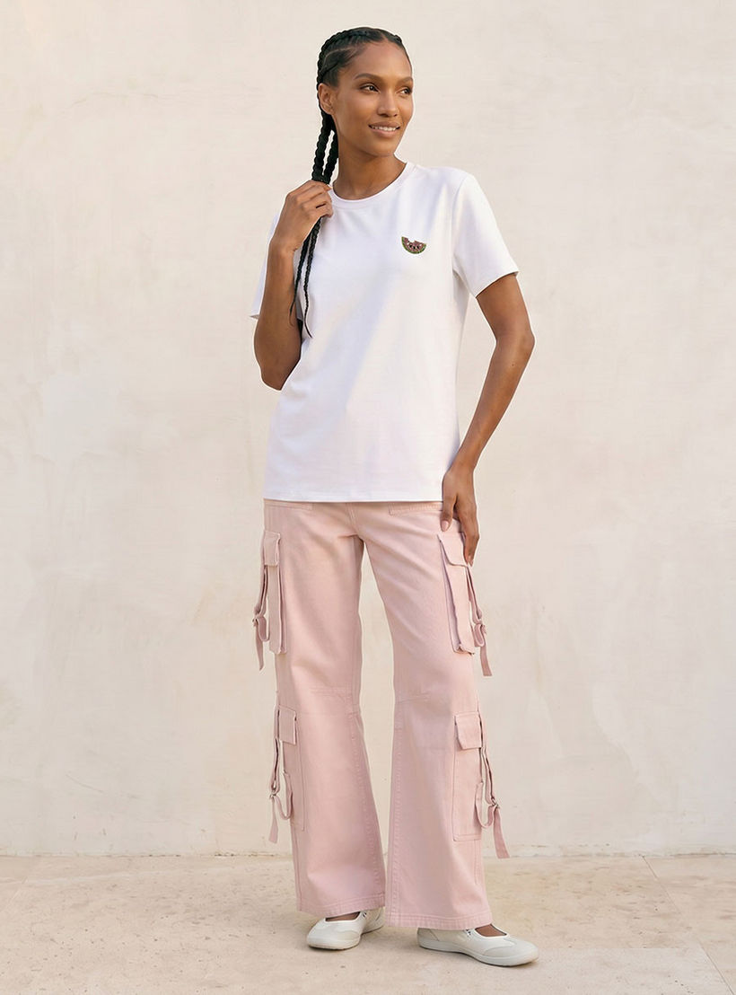 تيشيرت بزينة بروش من سبلاش يوث-women-clothing-tshirts-image-3