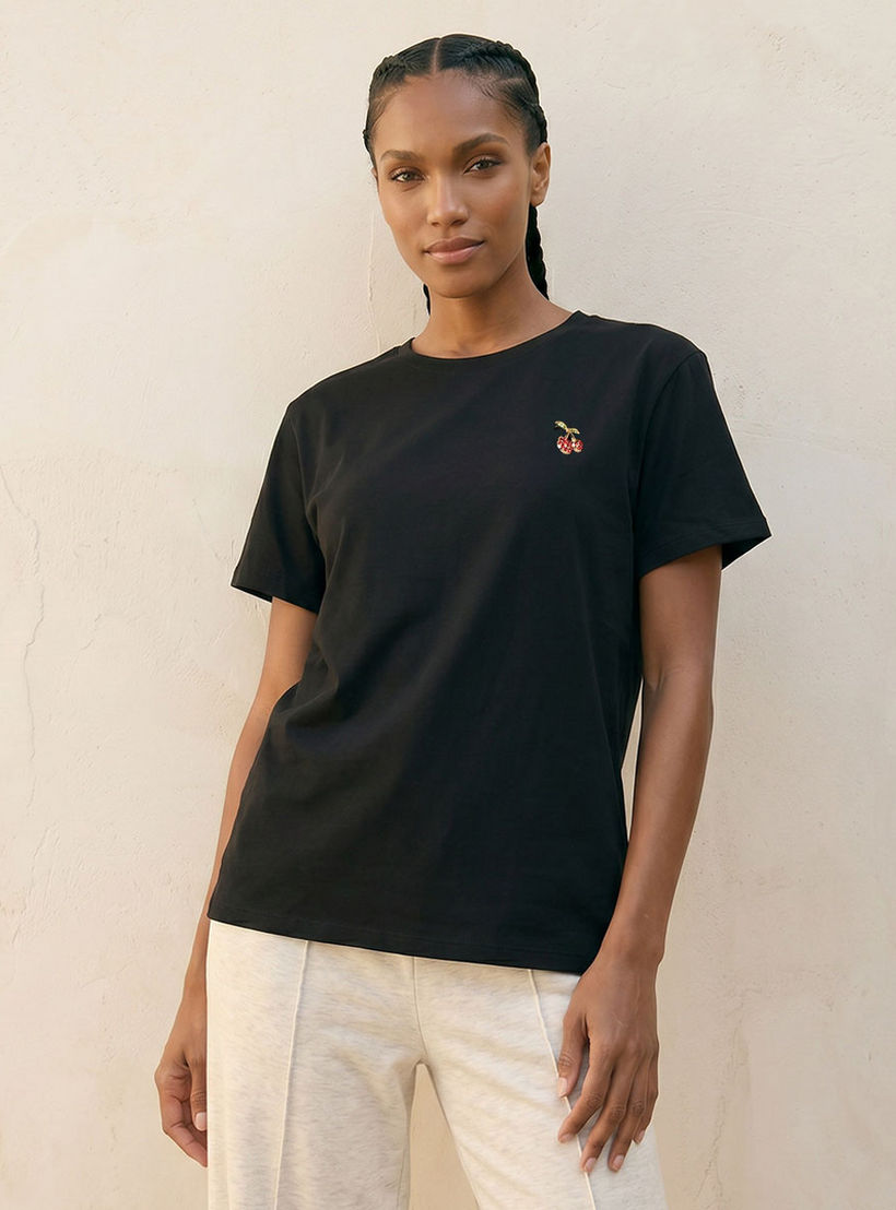 تيشيرت بزينة بروش من سبلاش يوث-women-clothing-tshirts-image-5