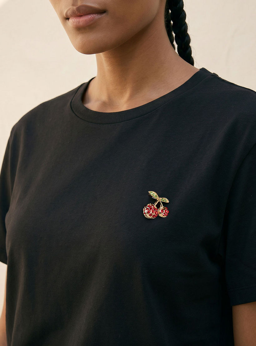 تيشيرت بزينة بروش من سبلاش يوث-women-clothing-tshirts-image-6