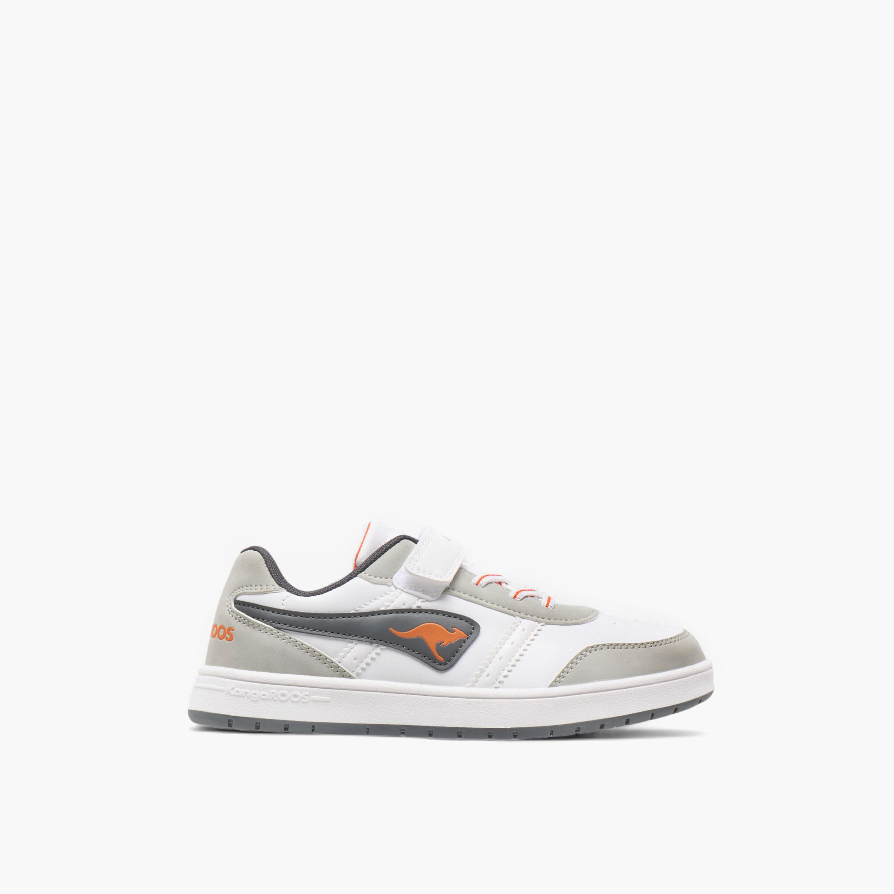 KangaROOS Boys' Logo Detail Sneakers with Hook and Loop Closure-boys-shoes-sneakers-image-3