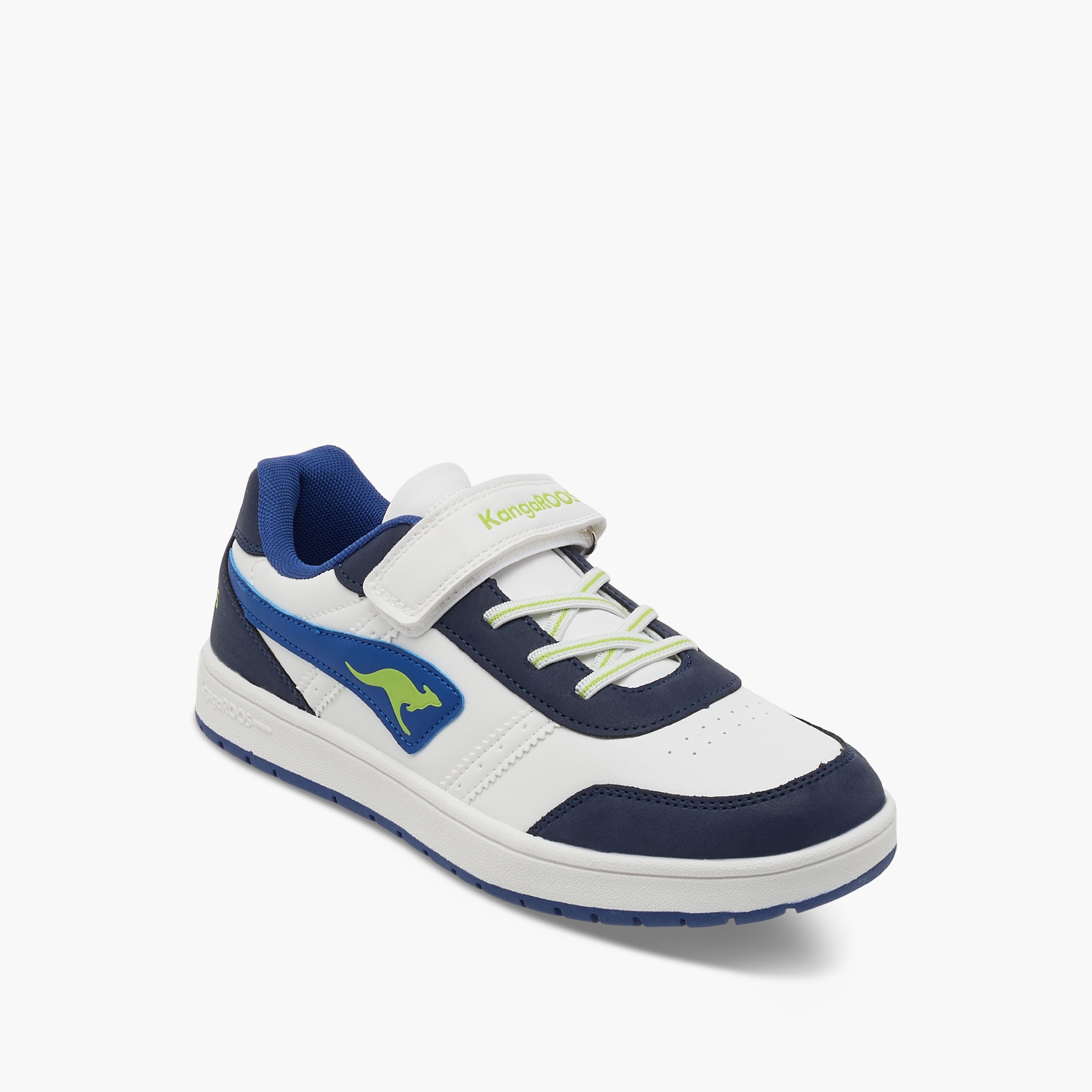 KangaROOS Boys' Logo Detail Sneakers with Hook and Loop Closure-boys-shoes-sneakers-image-2