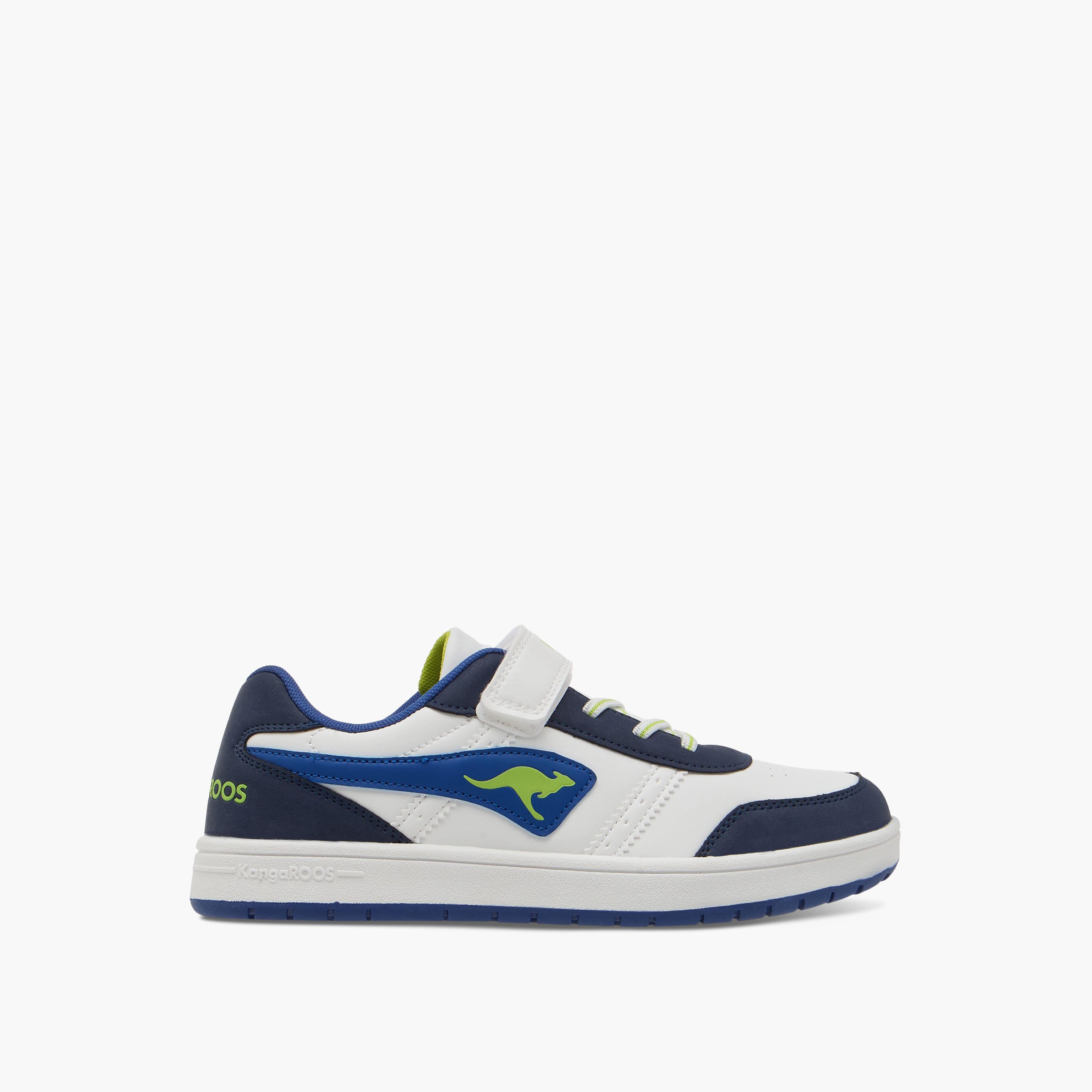 KangaROOS Boys' Logo Detail Sneakers with Hook and Loop Closure-boys-shoes-sneakers-image-3