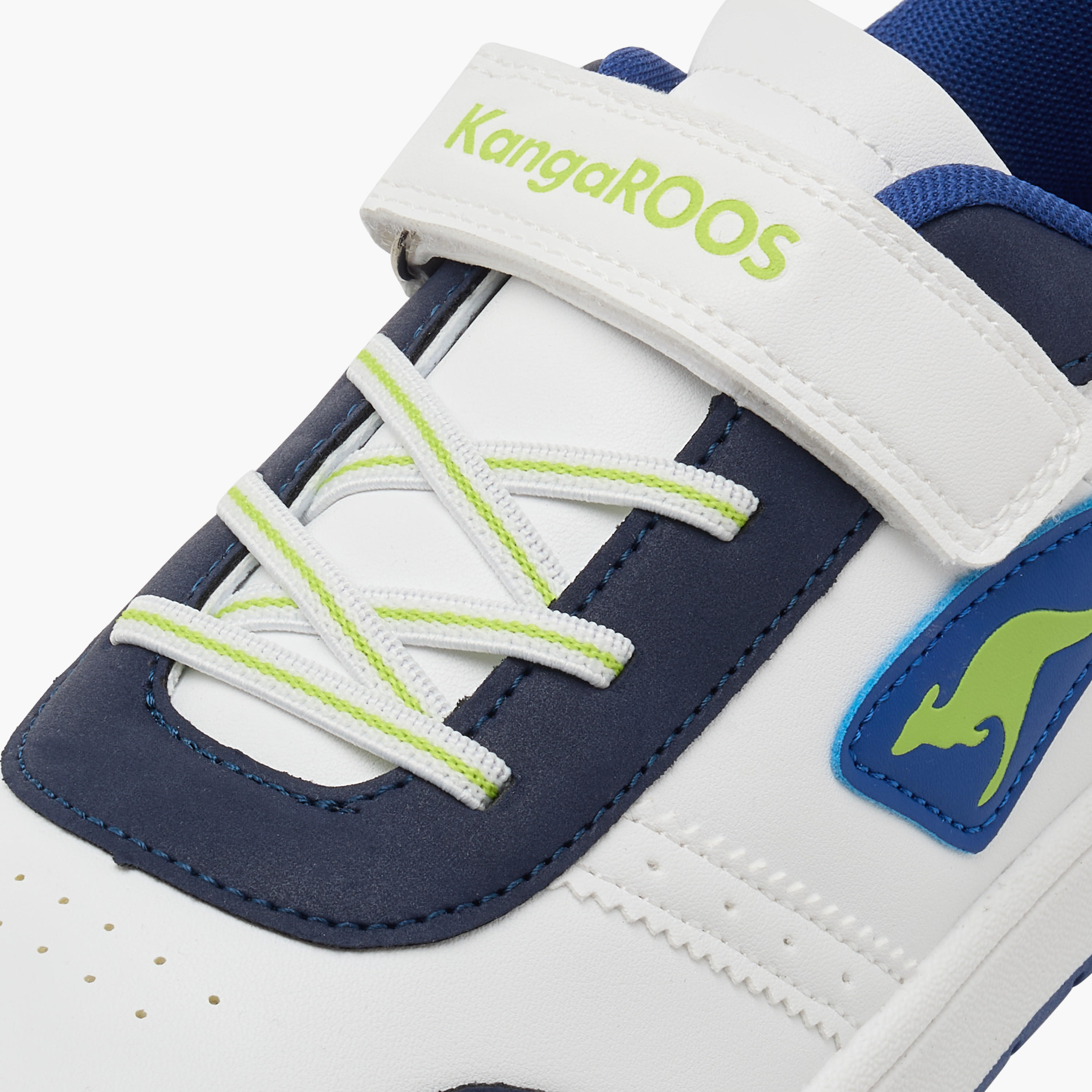 KangaROOS Boys' Logo Detail Sneakers with Hook and Loop Closure-boys-shoes-sneakers-image-4