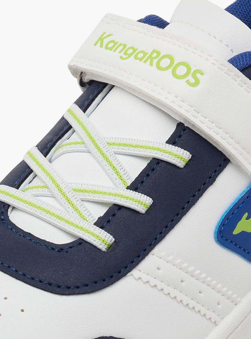 KangaROOS Boys' Logo Detail Sneakers with Hook and Loop Closure-boys-shoes-sneakers-image-4