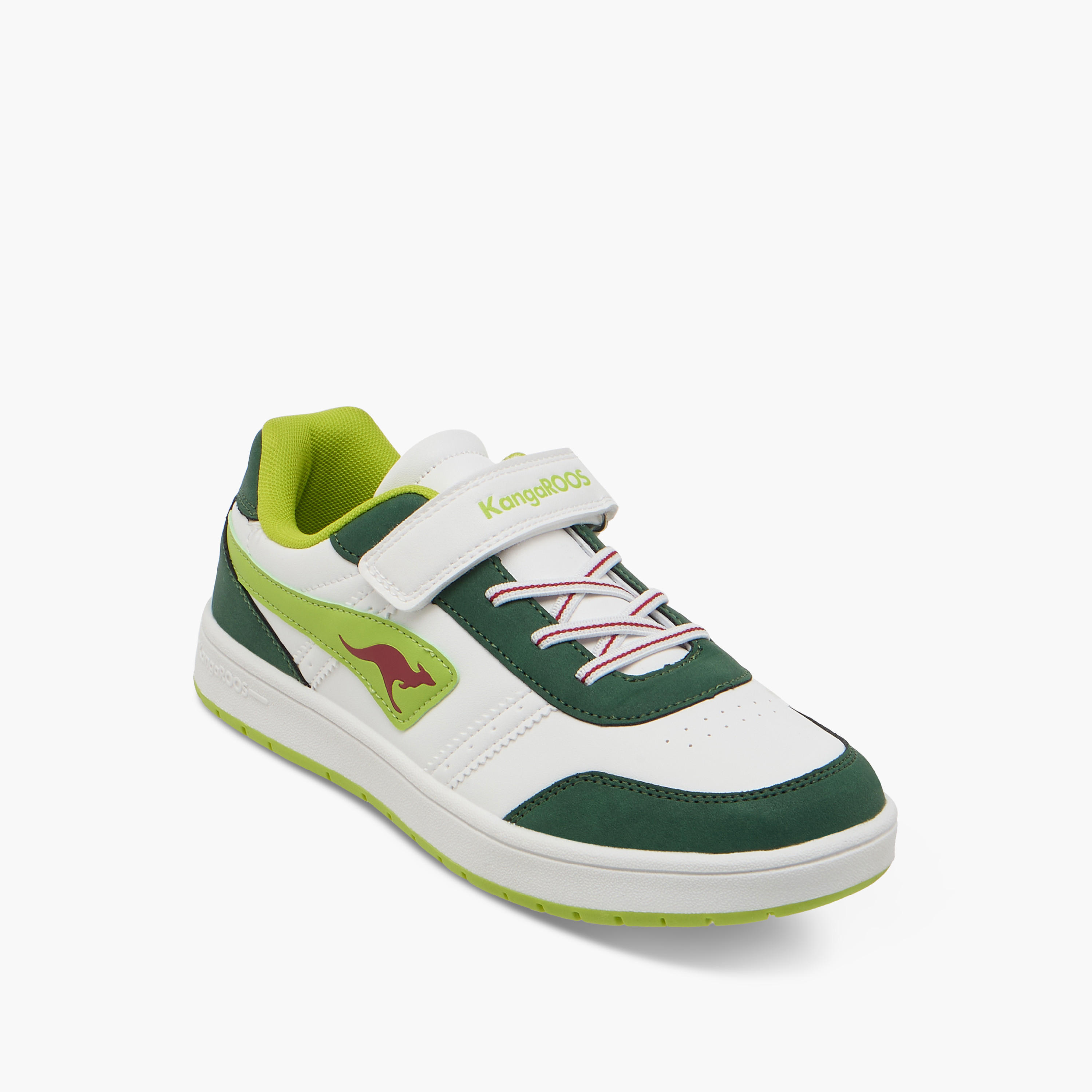 حذاء سنيكرز بشريط إغلاق لاصق وشعار للبنات من كانجاروز-girls-shoes-sneakers-image-2