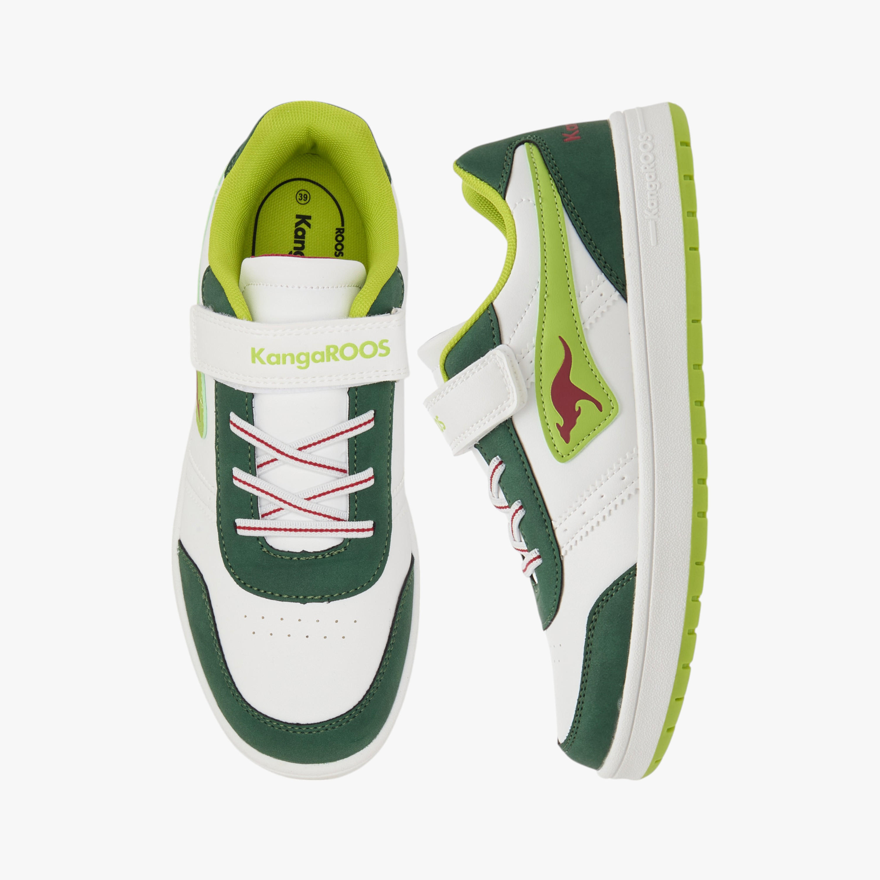 KangaROOS Women's Logo Detail Sneakers with Hook and Loop Closure-women-shoes-sneakers-image-1