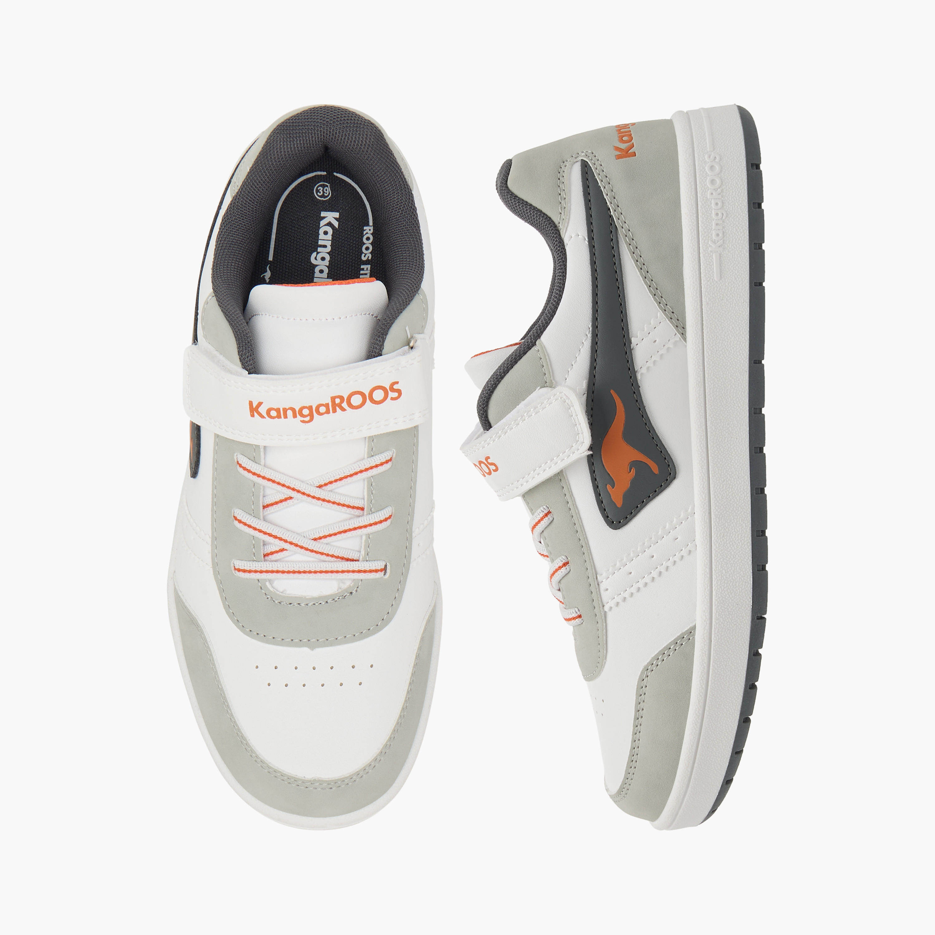 KangaROOS Women's Logo Detail Sneakers with Hook and Loop Closure-women-shoes-sneakers-image-1